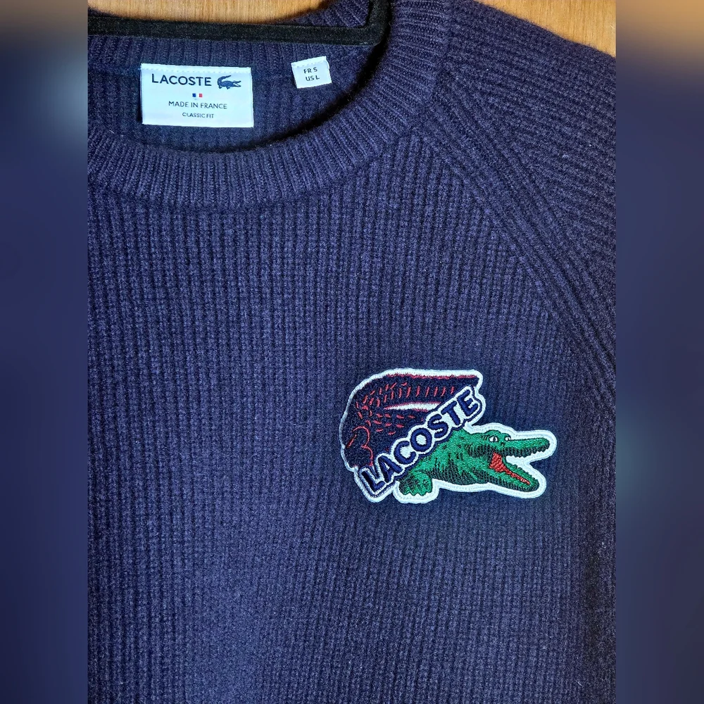 MADE IN FRANCE LACOSTE CROCODILE SWEATER 100% WOOL